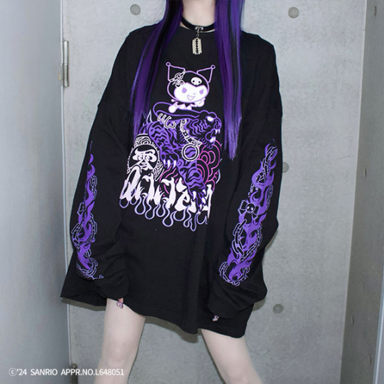 QOOZA×Kuromi×東京13零式 / 酷洛米三方聯名 L/S TEE BLK