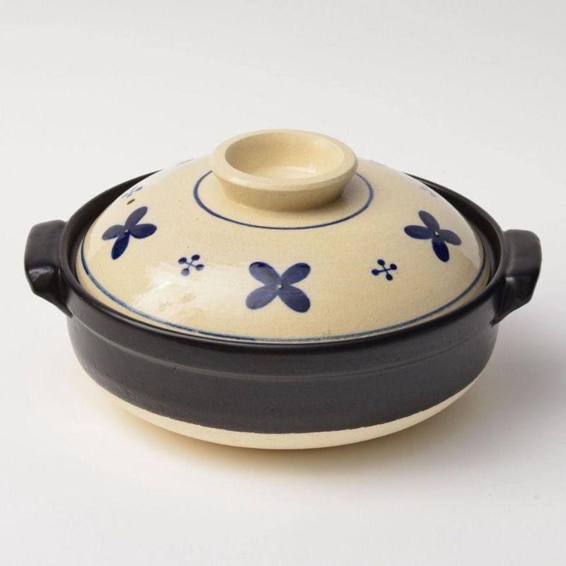 萬古燒 花朵圖案土鍋